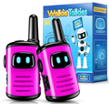 Kids Walkie Talkies 2-Pack - Gen 2 Smart Robot Two-Way Radio Toys with LED Glowing Eyes, 1000FT Long Range Handheld Transceiver, Birthday Gifts for Girls Boys