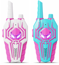 Rechargeable Kids Walkie Talkies 2-Pack - PMR446 European Standard Alien Two-Way Radio Toys with Glowing Eyes & Spider Mech Armor, Long Range Handheld Transceiver for Girls Boys